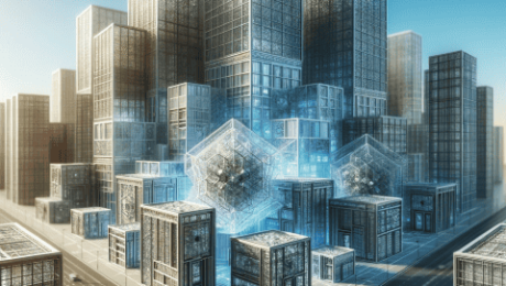 Futuristische-Stadt-Symbol-für-3D-Druck-Architektur